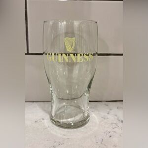 Guinness Clear Glass with Gold Logo
